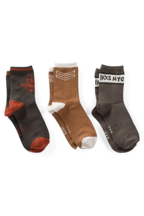 BOYS’ GREEN/CAMEL/KHAKI SOCKS 1