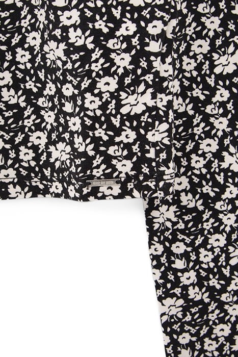 GIRLS’ BLACK FLORAL PRINT T-SHIRT 4