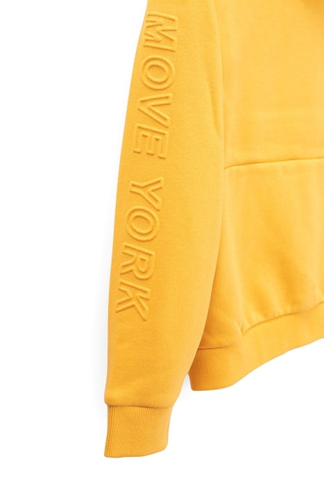 BOYS’ YELLOW CARDIGAN WITH EMBOSSED SLOGAN ON SLEEVE 4