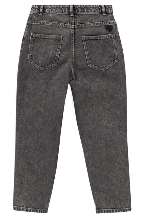 GIRLS’ GREY 7/8 MOM JEANS 2