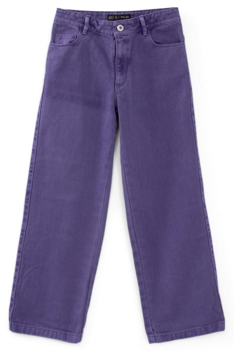 GIRLS’ PURPLE UPCYCLED WIDE LEG JEANS 1