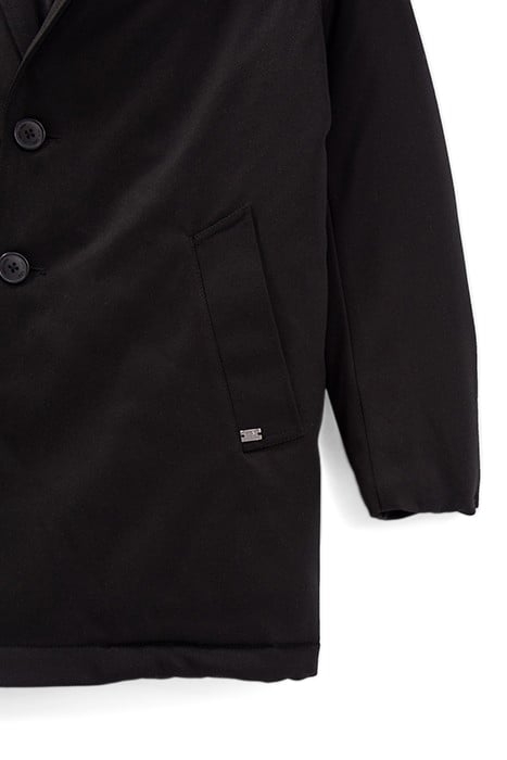 BOYS’ BLACK COAT WITH PADDED JACKET FACING 4