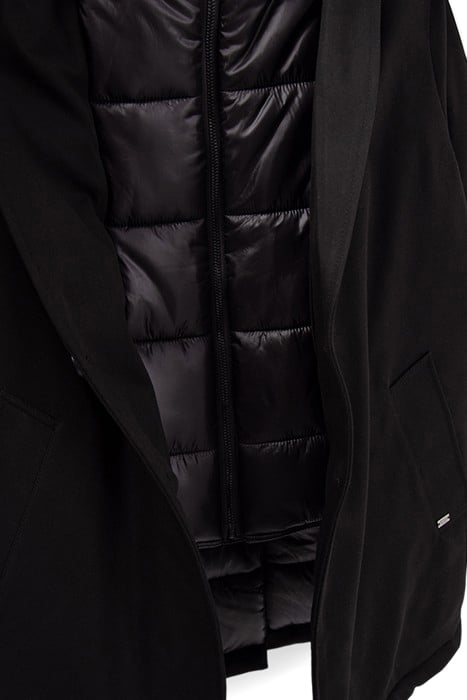 BOYS’ BLACK COAT WITH PADDED JACKET FACING 5