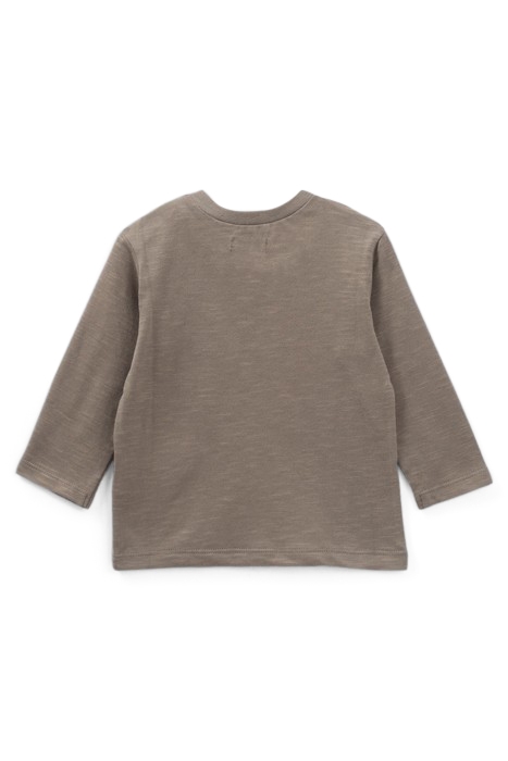 BOYS’ KHAKI TEXTURED TRAINERS IMAGE ORGANIC COTTON T-SHIRT 2