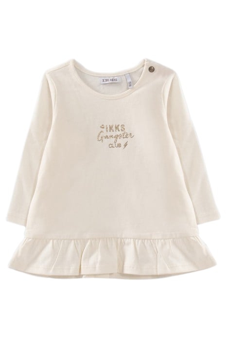 BABY GIRLS’ 2-IN-1 VIOLET SWEATSHIRT/ECRU T-SHIRT 4