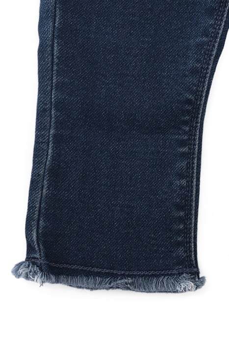BABY GIRLS’ BLUE JEANS WITH FRINGED CUFFS AND SCARF BELT 7
