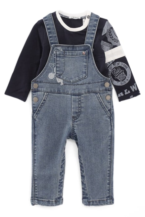 BABY BOYS’ DENIM DUNGAREES & T-SHIRT OUTFIT 1
