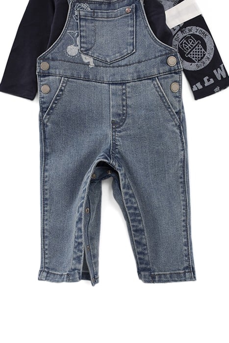 BABY BOYS’ DENIM DUNGAREES & T-SHIRT OUTFIT 6
