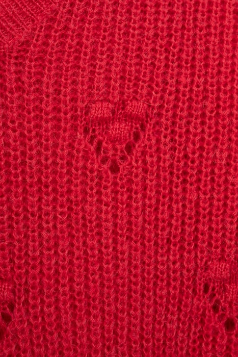 FLASH PINK DECORATIVE STITCH KNIT SWEATER 8