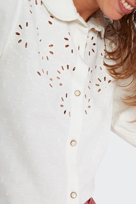 ECRU EYELET EMBROIDERY DICKEY SHIRT 6