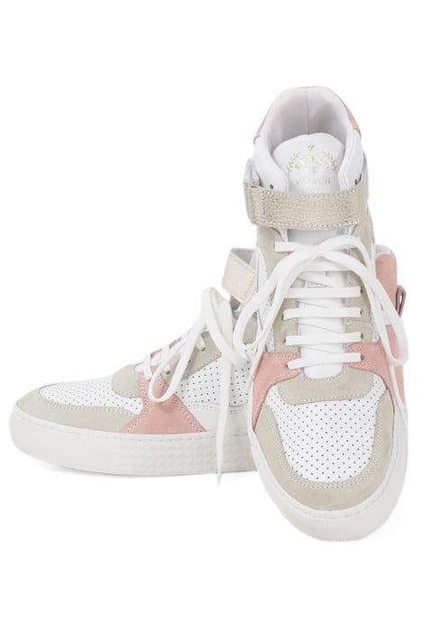 PINK, WHITE, BEIGE HIGH-TOP TRAINERS 6