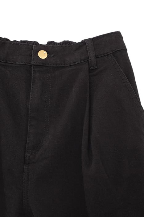 BLACK ELASTICATED WAIST BOYFIT JEANS 7