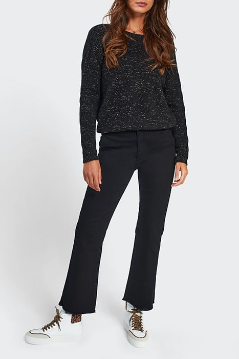 BLACK KNIT SWEATER WITH DECORATIVE BOW ON BACK 3