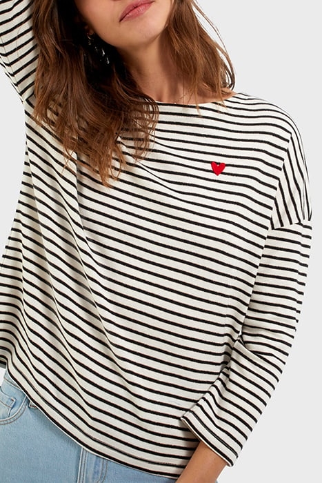SAILOR T-SHIRT WITH STRIPES AND EMBROIDERED HEART 3