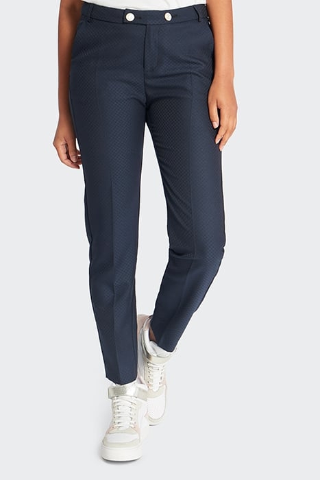 NAVY JACQUARD HOUNDSTOOTH TROUSERS 1