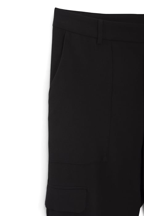 BLACK FLOWING COMBAT-STYLE TROUSERS 8
