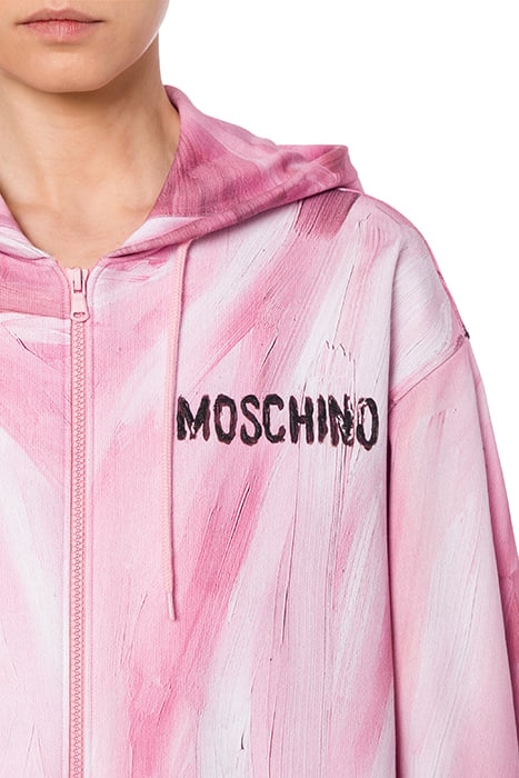 PAINTING COTTON SWEATSHIRT PINK 4