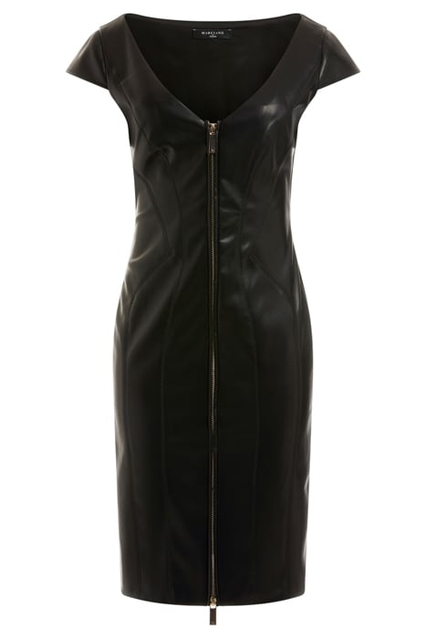 ROSE DRESS JET BLACK LEATHER 3