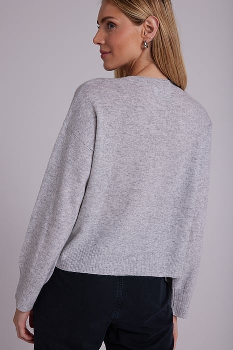 CREW NECK RIB PULLOVER HEATHER FOG 2