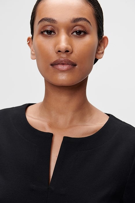 CAROL PUNTO SHIFT DRESS BLACK 5