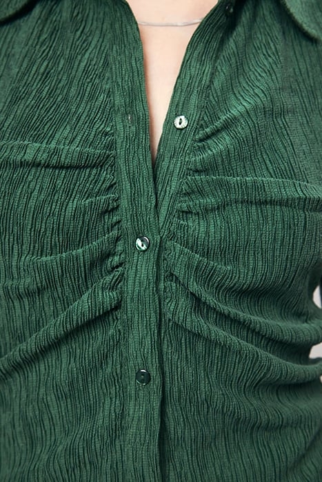 CANDICE PLISSÉ SHIRT DEEP EMERALD 5