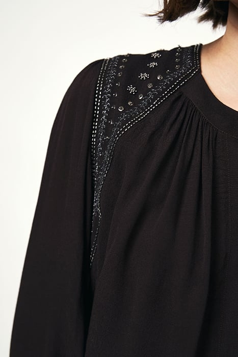 ZVI EMBELLISHED BLOUSE DARK GRAPE 6