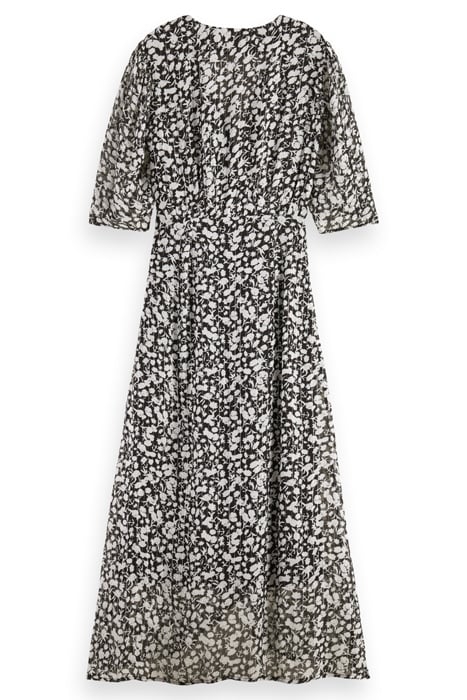 MIDI DRESS WITH DRAPED KNOT DETAIL ANCHOR FLORAL 4