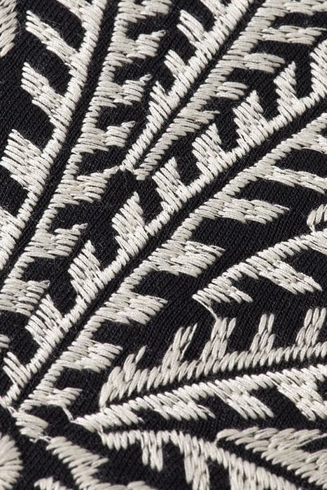 PALM TREE EMBROIDERY HOODIE BLACK 3