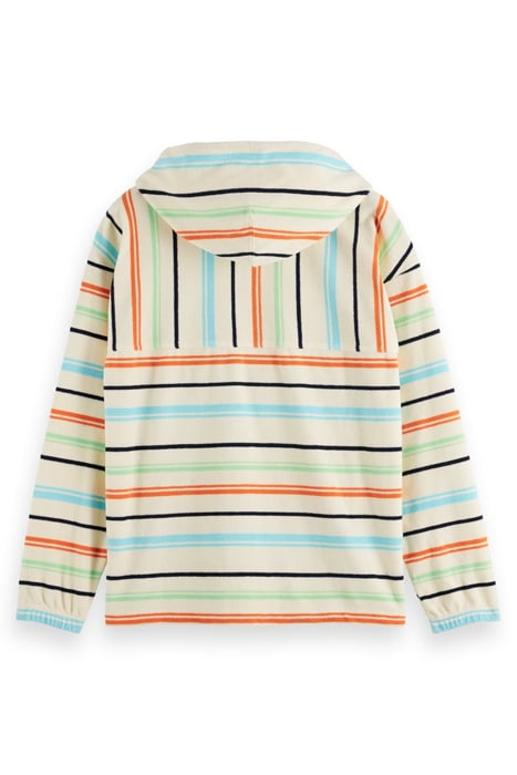 TOWELLING STRIPED HOODIE MULTICOLOUR STRIPE 5