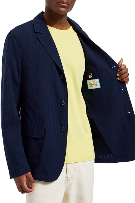 UNCONSTRUCTED SEERSUCKER BLAZE NAVY BLUE 5