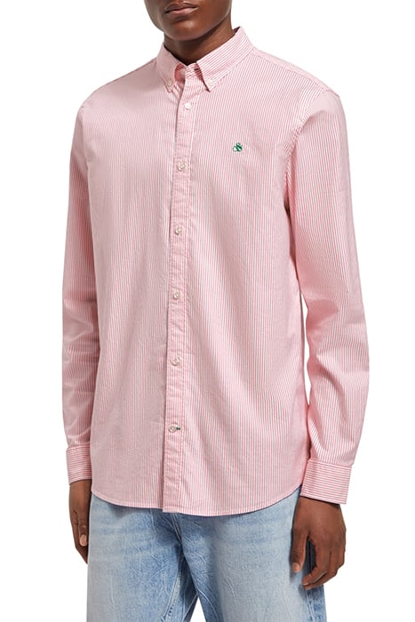 ESSENTIAL OXFORD STRIPE TROPICAL PINK / WHITE STRIPE 1
