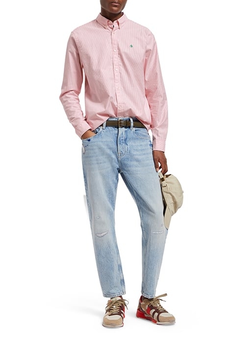 ESSENTIAL OXFORD STRIPE TROPICAL PINK / WHITE STRIPE 3