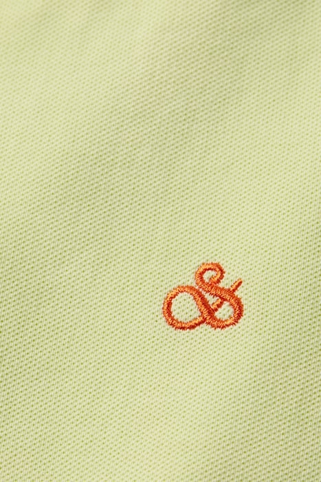 GARMENT DYED PIQUE POLO WASHED NEON YELLOW 3