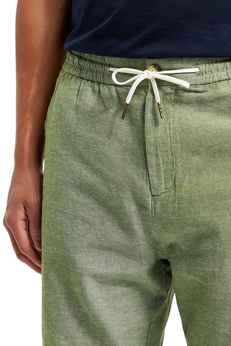 FAVE- COTTON/LINEN TWILL BERMU ARMY 6