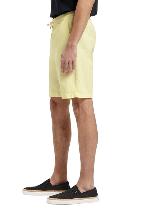 FAVE- COTTON/LINEN TWILL BERMU WASHED NEON YELLOW 6