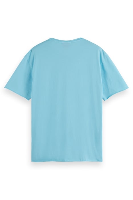 RAW EDGE T-SHIRT WASHED NEON BLUE 2