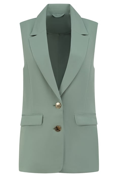 LOISE WAISTCOAT SAGE GREEN 1