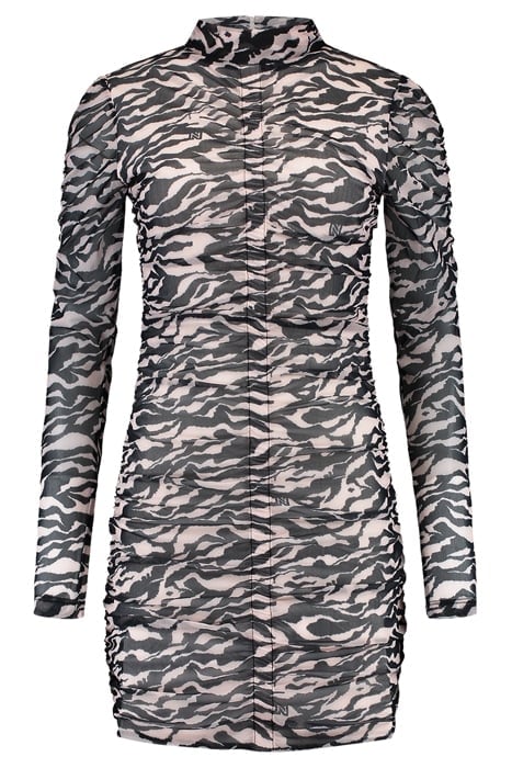 ZEBRA MESH DRESS ROSE 1