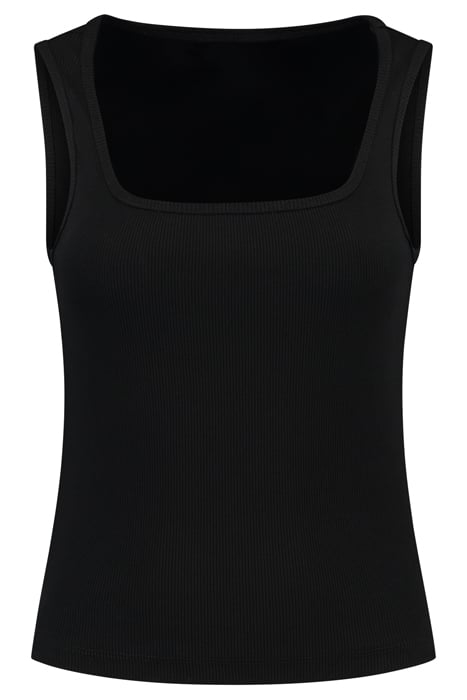 RIB SINGLET BLACK 1
