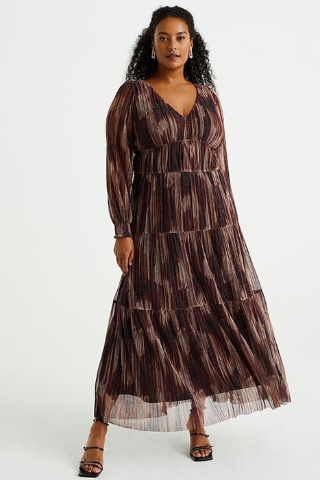 DRESS MAXI LENGTH BURGUNDY RED 1