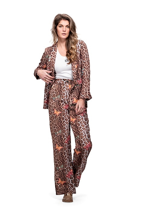 PANTS MOON PANTER WITH BUTTERFLIES CAMEL 1