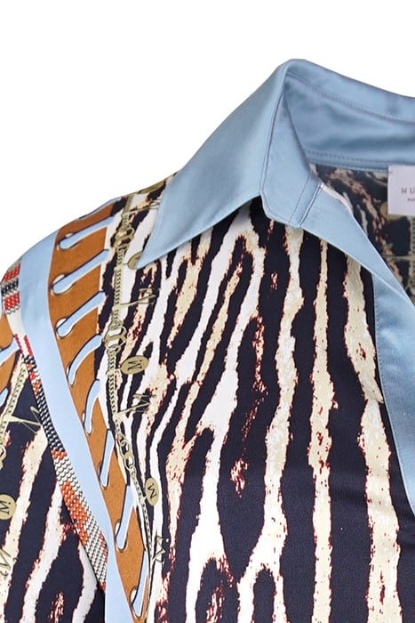 BLOUSE LAUSANNE LEOPARD WITH LIGHTBLUE BEIGE, LIGHTBLUE 3