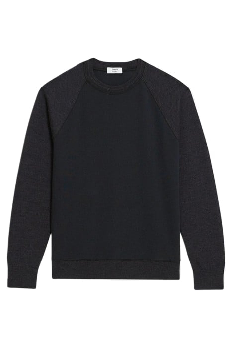 SCUBA-WOOL COMBO SWEATSHIRT BLACK 3