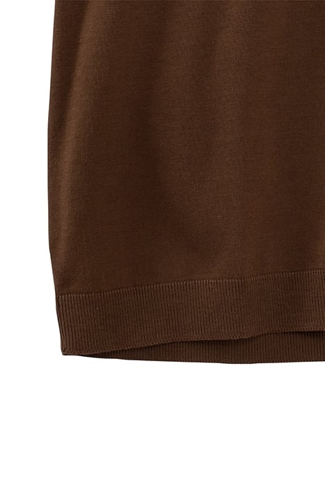 CAPPUCCINO COTTON MODAL LONG-SLEEVE POLO SHIRT CAPPUCINO 5