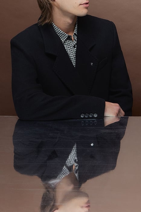 BLACK PURE EDITION DOUBLE-BREASTED COAT BLACK 8