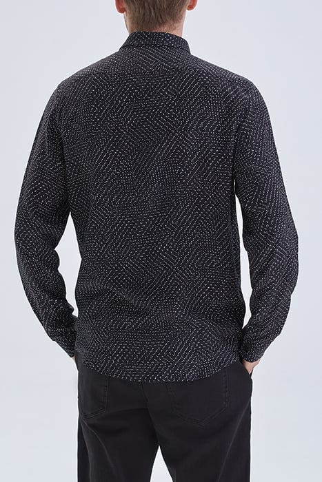 BLACK POLKA DOT LENZING™ ECOVERO™ SLIM SHIRT BLACK 2