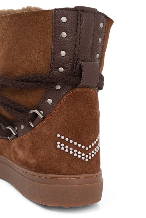 CAMEL INUIKII X IKKS SUEDE FLEECE-LINED BOOTS BEIGE 5