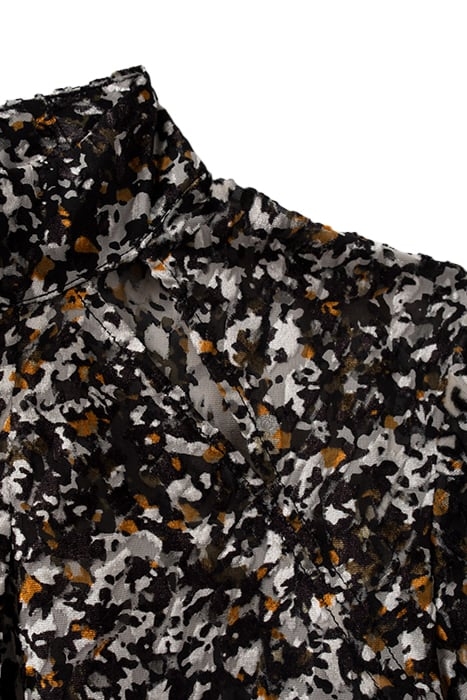 PURE EDITION- BLACK TACHIST ROCK DÉVORÉ BLOUSE BLACK 7