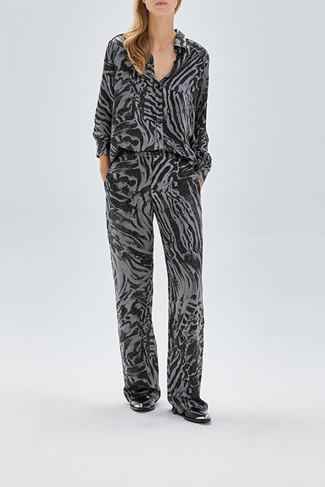 PURE EDITION- GREY ZEBRA PRINT SHIRT GREY 2