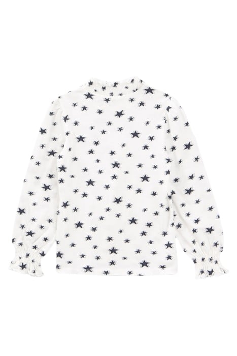 GIRLS’ OFF-WHITE T-SHIRT WITH ALL-OVER STAR JACQUARD OFF-WHI 2